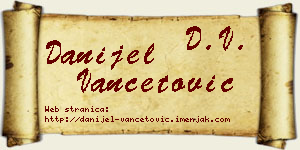 Danijel Vančetović vizit kartica